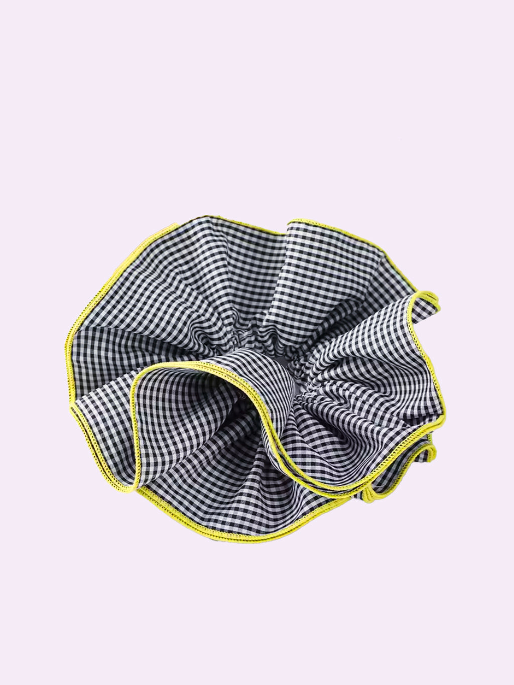 Black Gingham Scrunchie